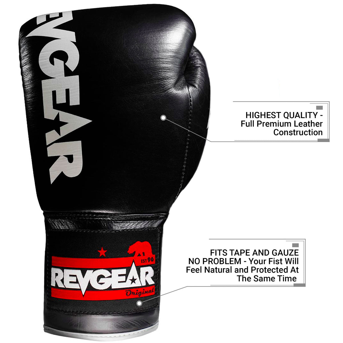 Revgear F1 Competitor Lace-Up Boxing Gloves — image 6 of 11