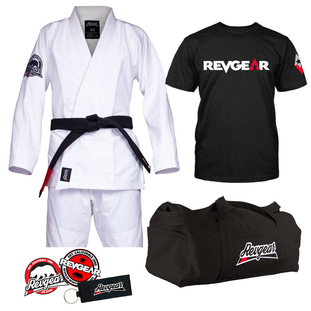 Revgear BJJ VIP Pack - Huntington White | Pro Gi & Gear Bundle