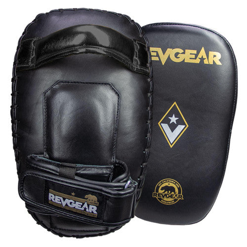 Revgear Curved Pro Leather Thai Pads - Professional Muay Thai & Kickboxing Training
