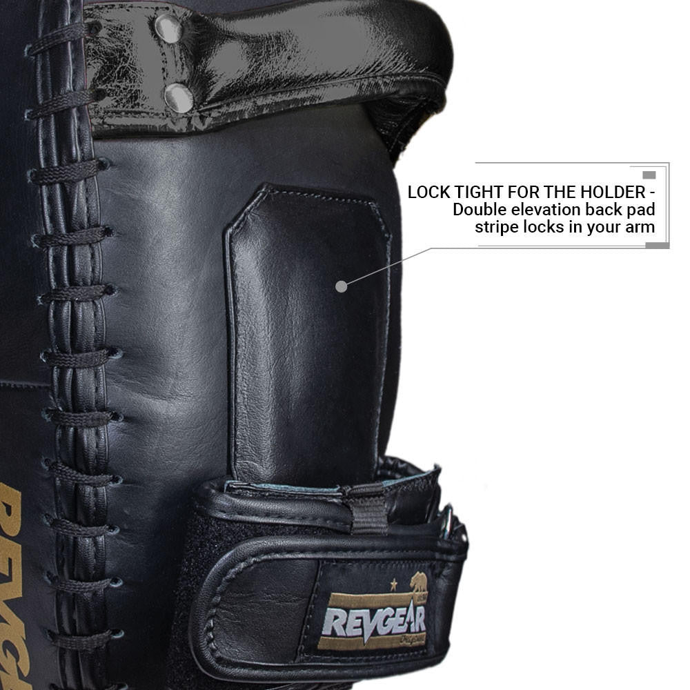 Revgear Curved Pro Leather Thai Pads - Professional Muay Thai & Kickboxing Training