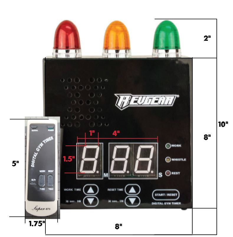Revgear Digital Timer with Remote Control for Boxing & Gym Workouts