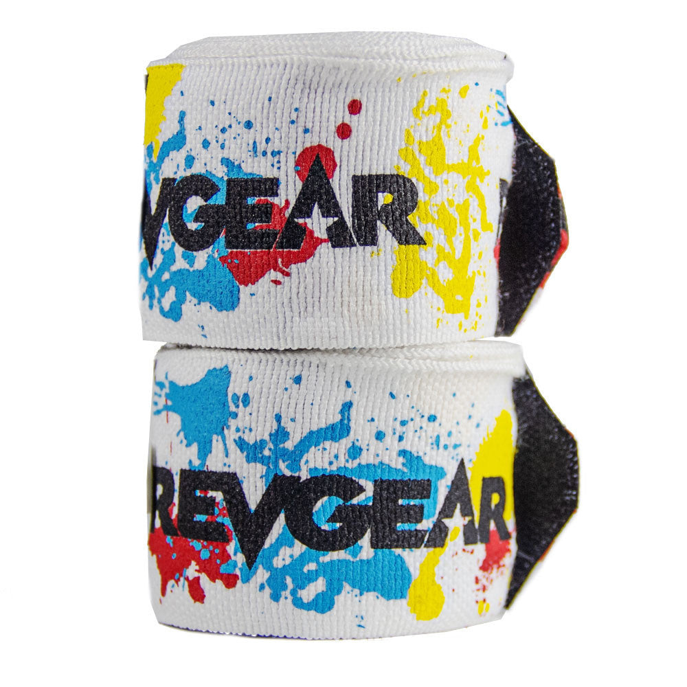 Revgear Pro Series Splatt White Elastic Hand Wraps - 180"