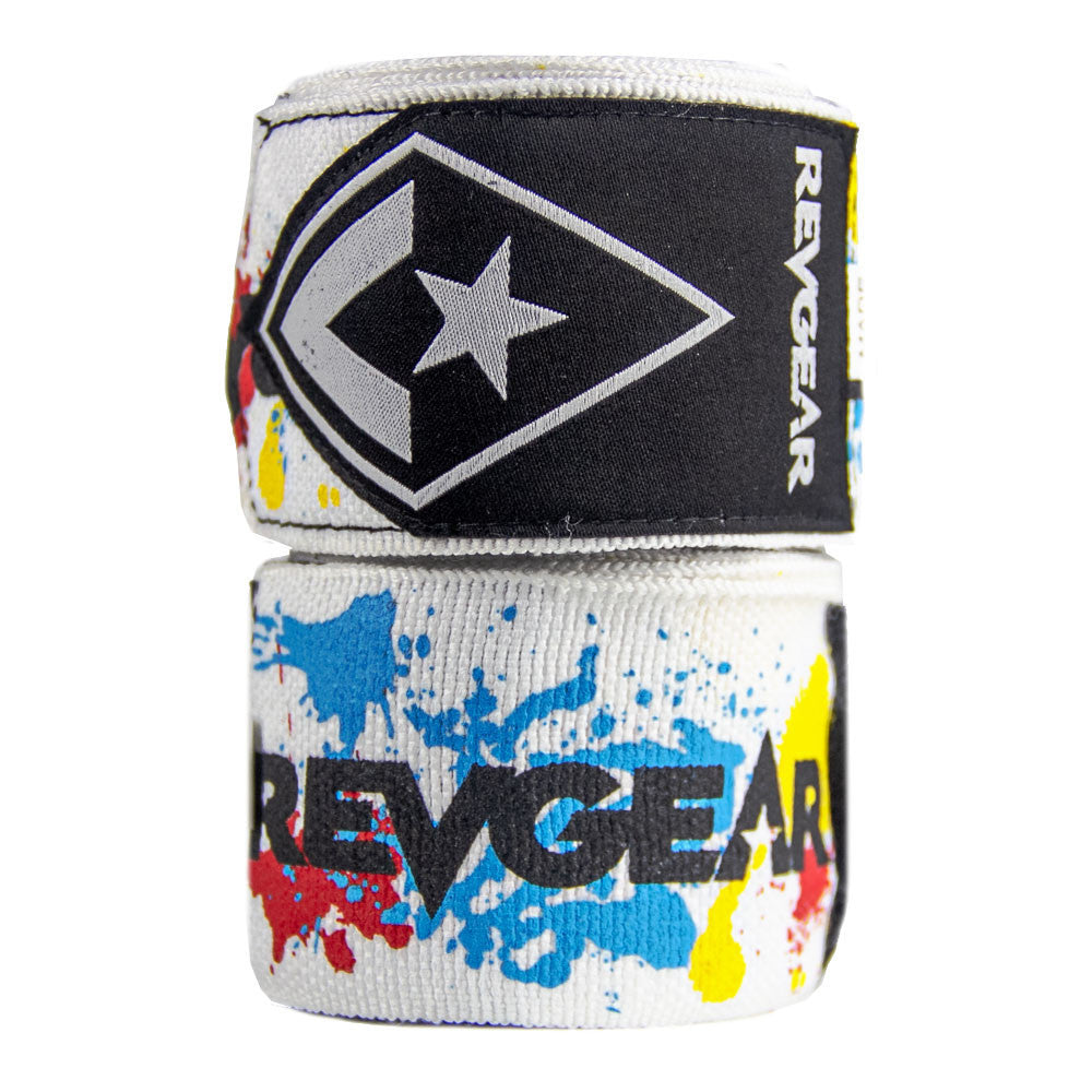 Revgear Pro Series Splatt White Elastic Hand Wraps - 180"