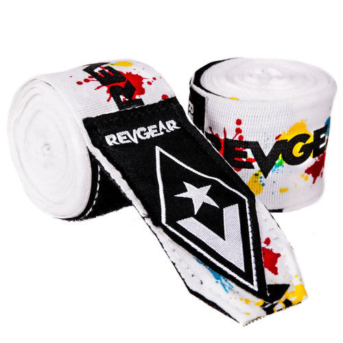 Revgear Pro Series Splatt White Elastic Hand Wraps - 180"