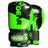 Green and black Pinnacle boxing gloves shown as a pair