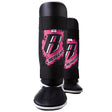 Pair of pink and black Combat Series youth shin guards