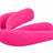 Bright pink single mouth guard, side view