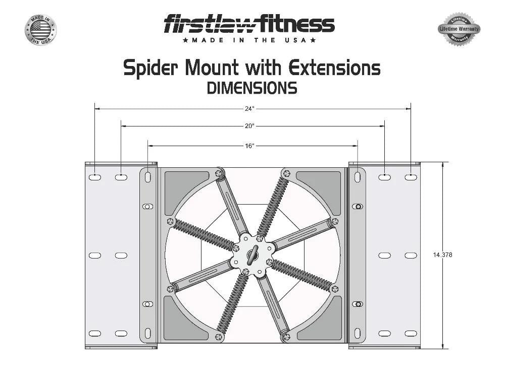 Spider Mount Extensions for 24" Joist Spacing