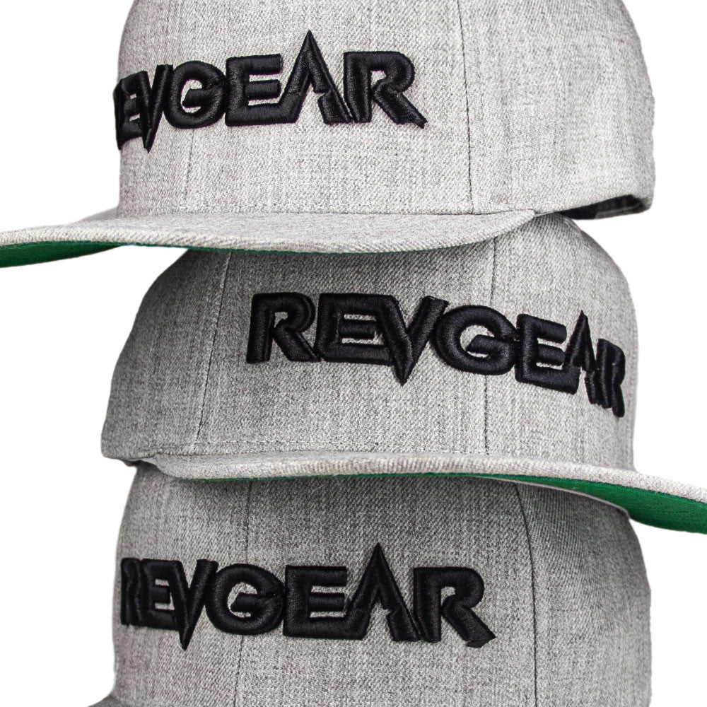 3D Premium Snapback Hat - Heather Gray/Black