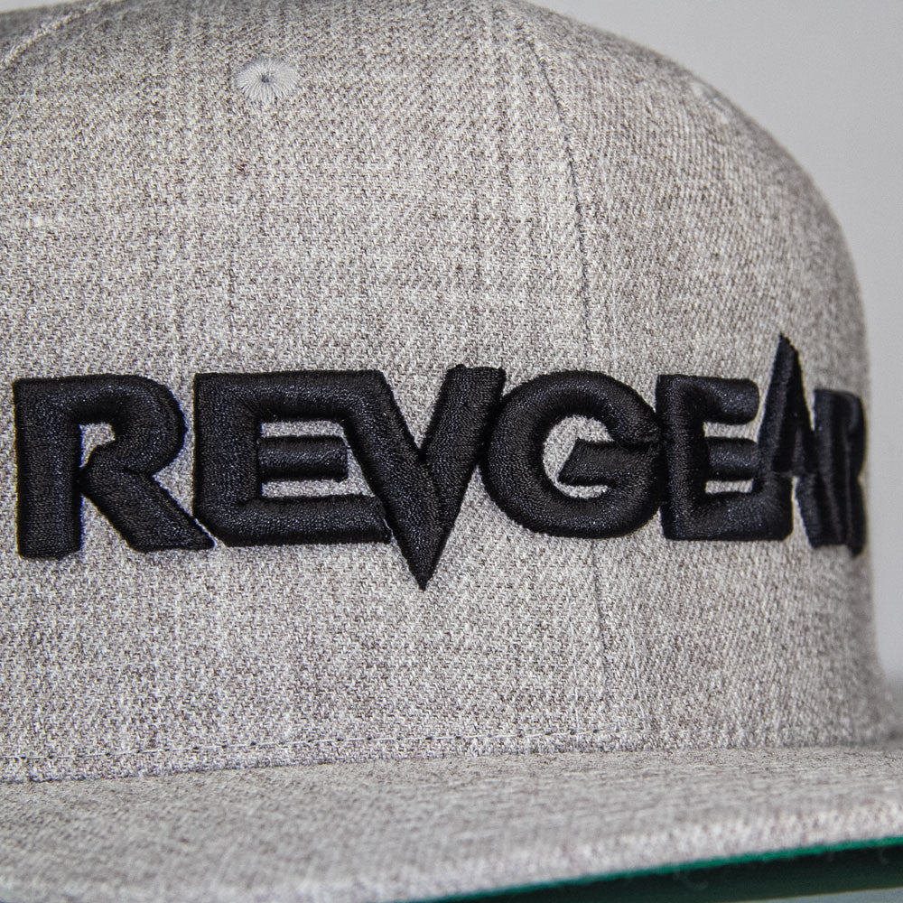 3D Premium Snapback Hat - Heather Gray/Black