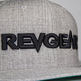3D Premium Snapback Hat - Heather Gray/Black