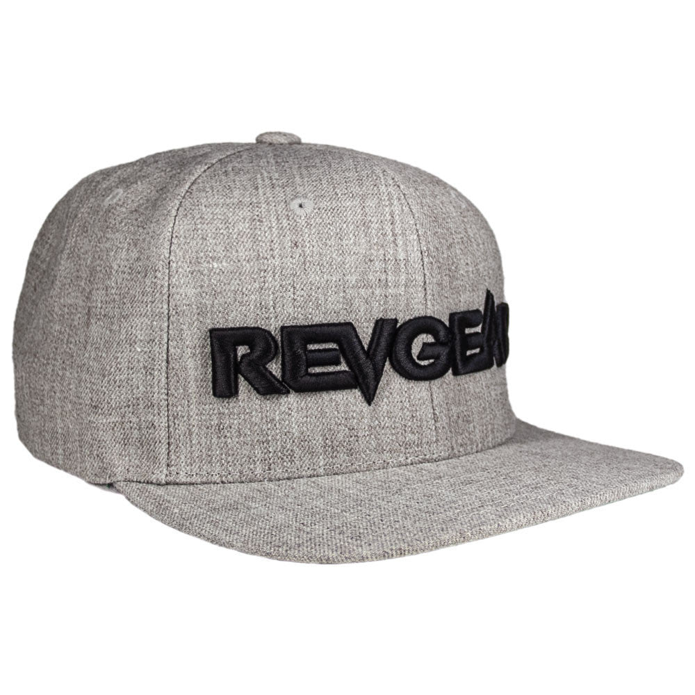3D Premium Snapback Hat - Heather Gray/Black