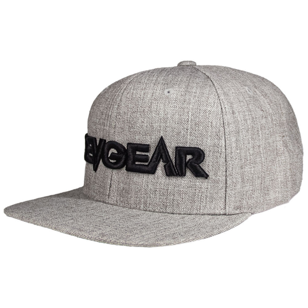 3D Premium Snapback Hat - Heather Gray/Black