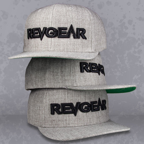 3D Premium Snapback Hat - Heather Gray/Black