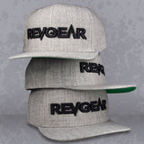3D Premium Snapback Hat - Heather Gray/Black