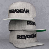 3D Premium Snapback Hat - Heather Gray/Black