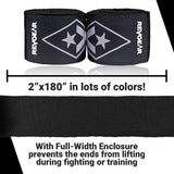 Revgear 180" Hand Wraps 3-Pack Bundle with Free Wash Bag - Black