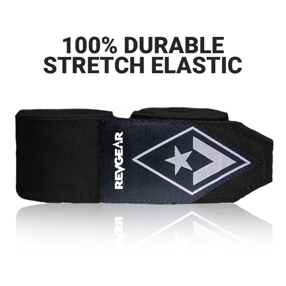 Revgear 180" Hand Wraps 3-Pack Bundle with Free Wash Bag - Black