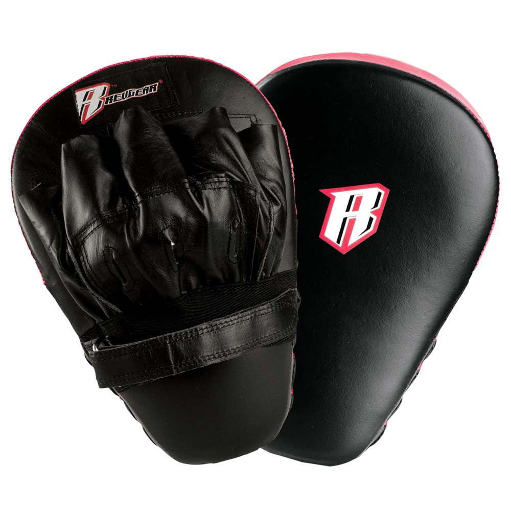 Revgear Leather Curved Focus Mitts for Boxing, MMA & Muay Thai Training