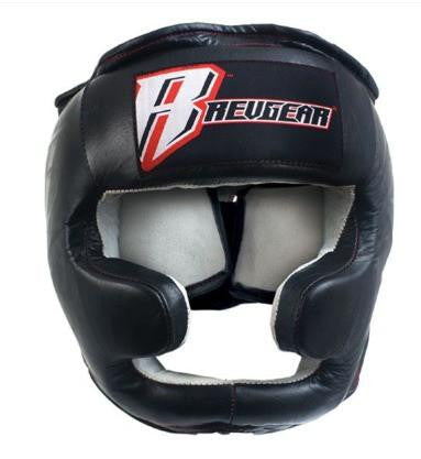 Revgear Professional Leather Headgear with Cheek & Chin Protection