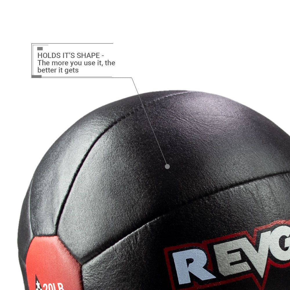 Revgear Leather Medicine Ball - Professional Training Equipment