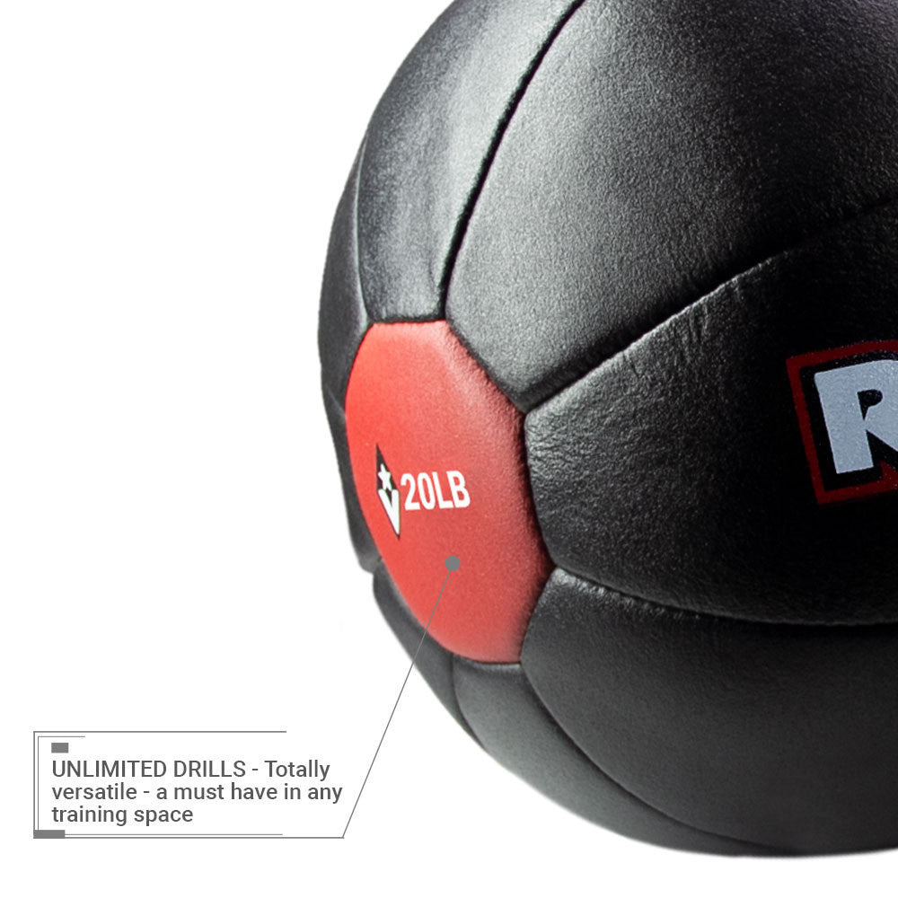 Revgear Leather Medicine Ball - Professional Training Equipment