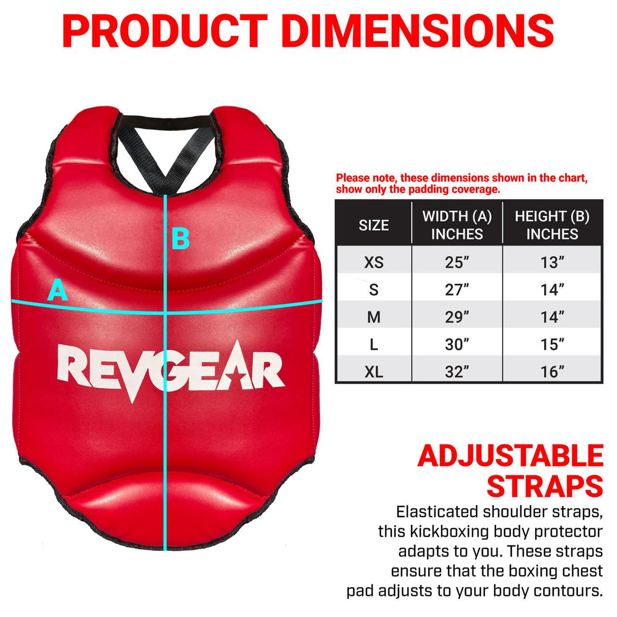 Revgear Muay Thai Reversible Chest Guard | Red & Blue Sparring Protection