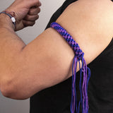 Prajead Traditional Style Elastic Muay Thai Armband - Blue/Purple