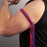 Prajead Traditional Style Elastic Muay Thai Armband - Purple/Red