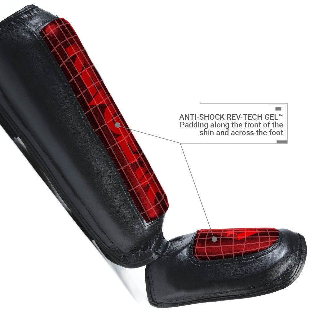 Revgear Defender Gel Shin Guards - Advanced Gel-Padded Protection for Muay Thai & MMA