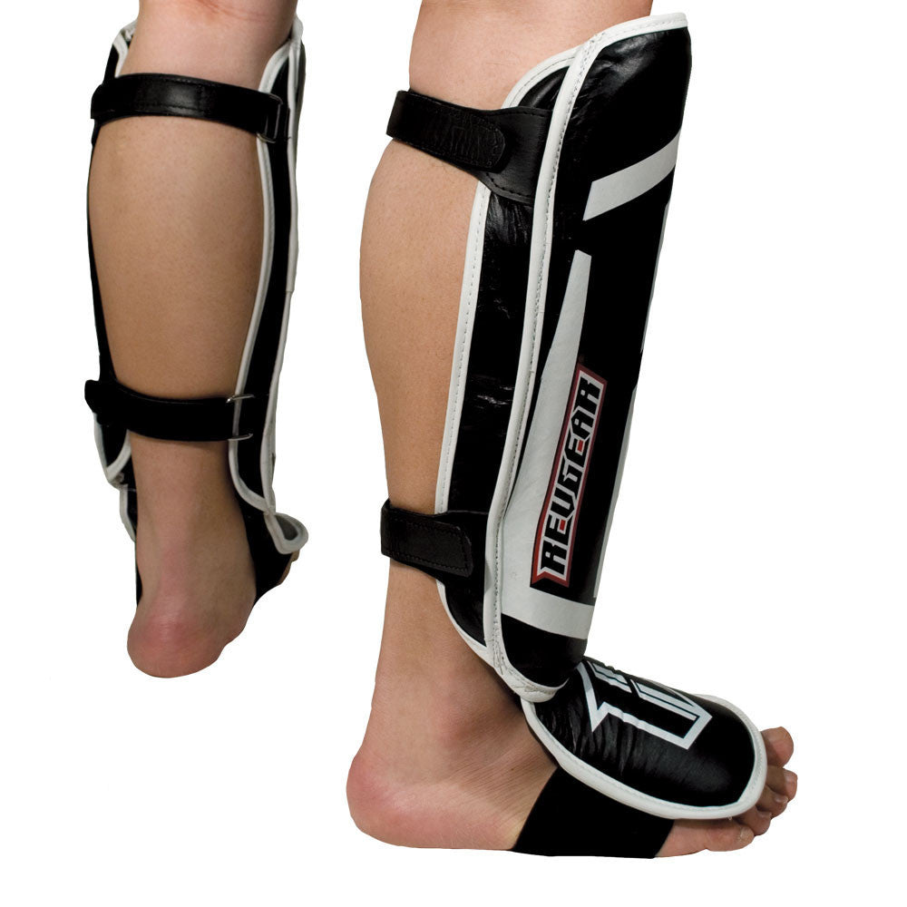 Revgear Professional Leather Shin Guards - Premium Muay Thai & MMA Protection