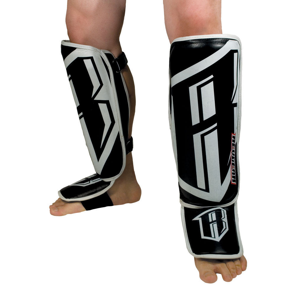 Revgear Professional Leather Shin Guards - Premium Muay Thai & MMA Protection