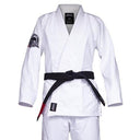 White Huntington gi jacket and trousers with a black belt