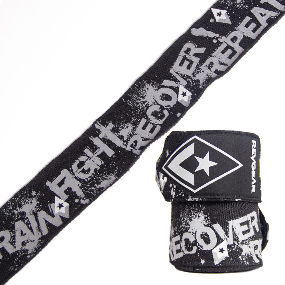 Revgear Pro Series "Train Fight Recover Repeat" Elastic Hand Wraps - 2" x 180"