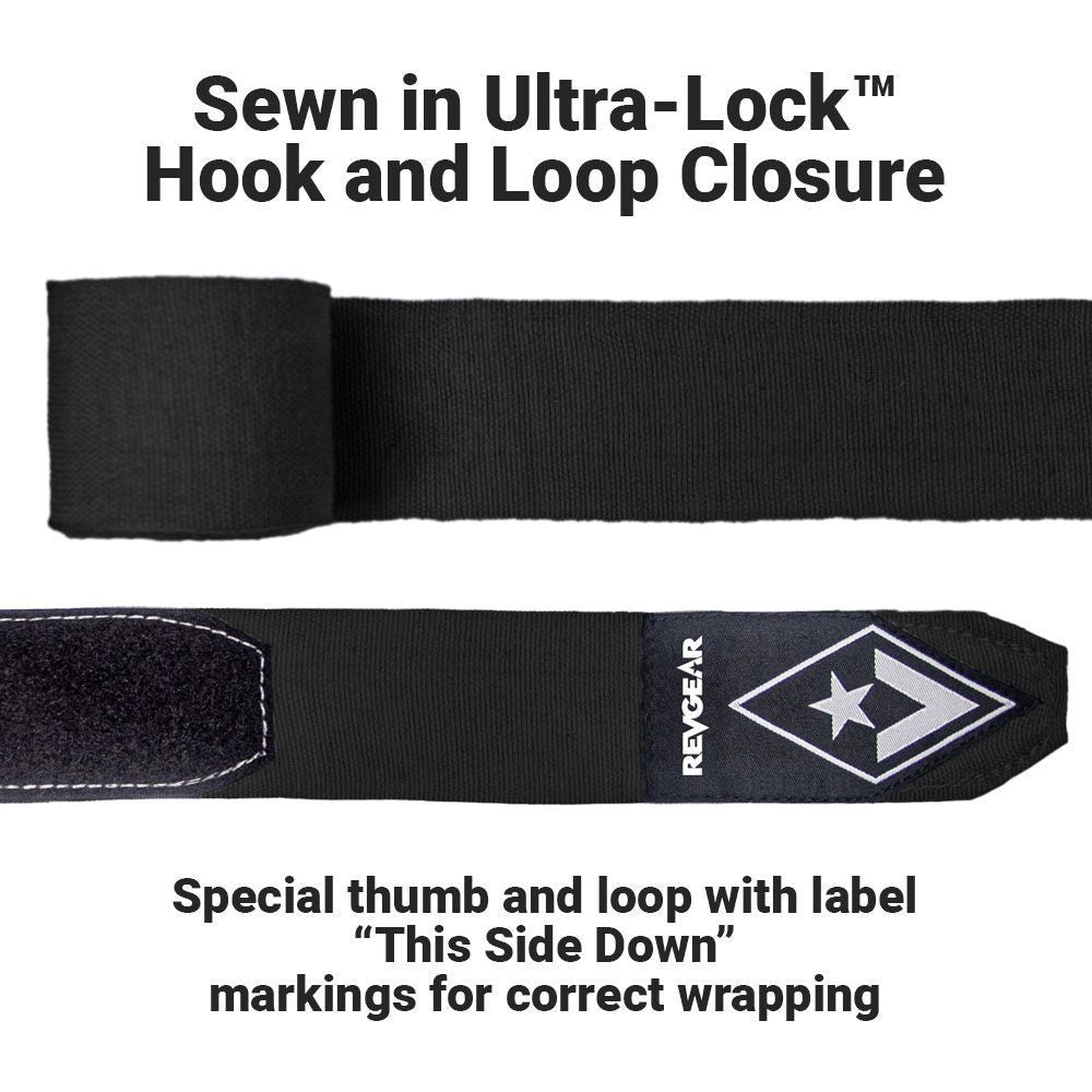 Revgear Pro Series "Train Fight Recover Repeat" Elastic Hand Wraps - 2" x 180"