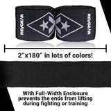 Revgear Pro Series "Train Fight Recover Repeat" Elastic Hand Wraps - 2" x 180"