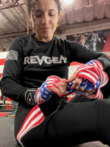 Revgear Pro Series USA Flag Elastic Hand Wraps - 180"