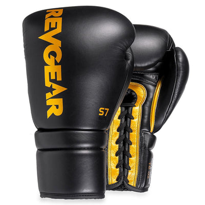 Revgear S7 Leather Sparring Gloves - Lace Up