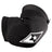 Pair of black slip-on Muay Thai elbow pads with a white star logo
