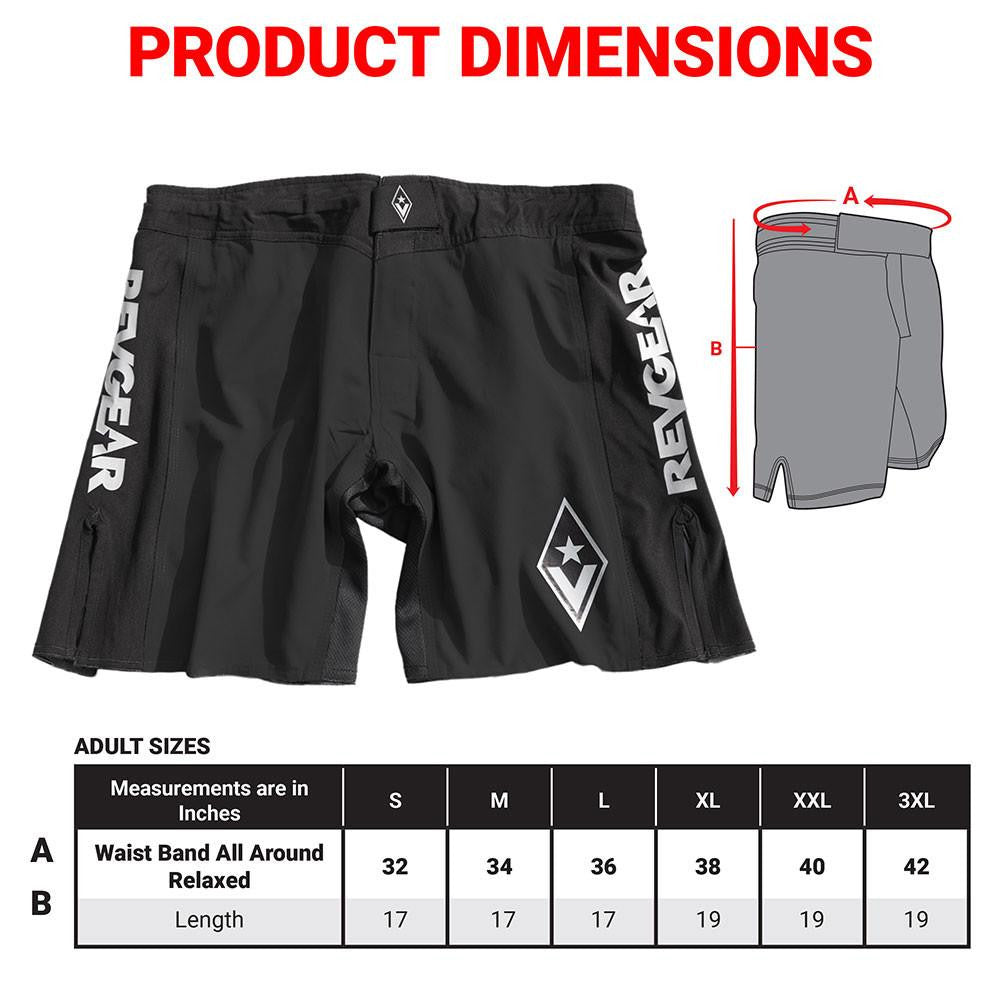 Revgear Stealth Hybrid MMA Shorts - Lightweight & Durable Training Shorts