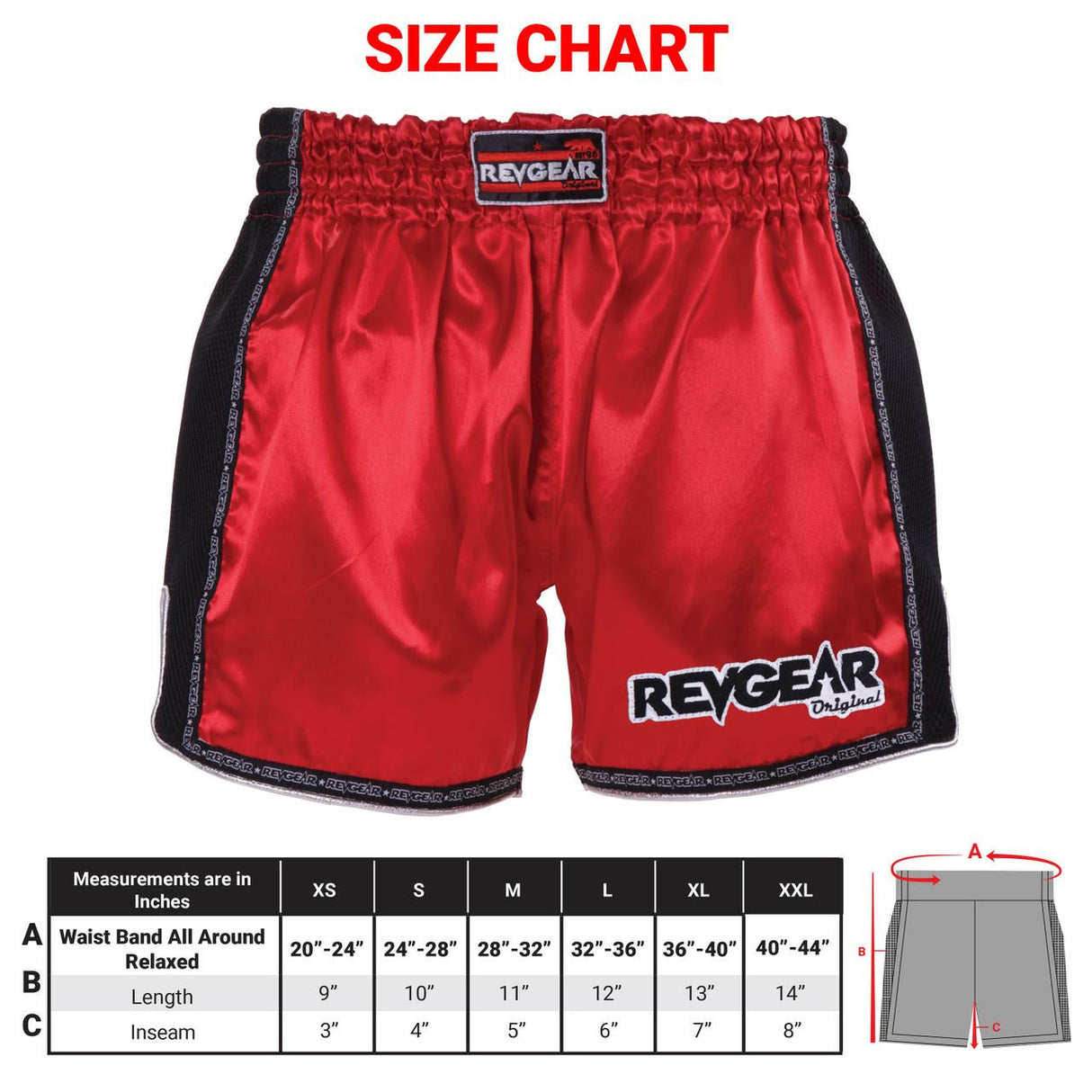 Revgear Thai Original Low Waist Muay Thai Shorts