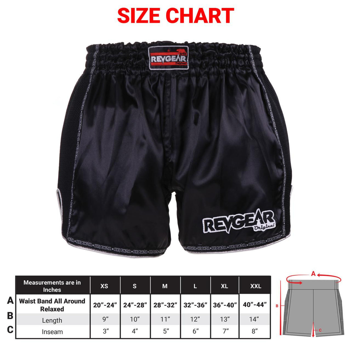 Revgear Thai Original Low Waist Muay Thai Shorts