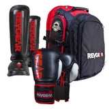 Revgear Sentinel Boxing Bundle: Gloves, Shin Guards & Travel Locker