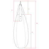 Revgear 60lb Tear Drop Bag - Heavy Punching Bag for Martial Arts