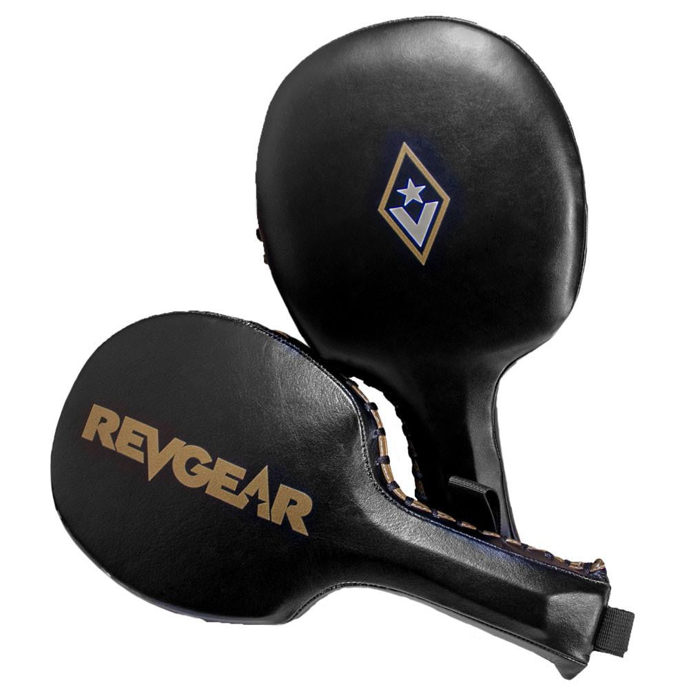 Revgear Leather Striking Paddles - Joint-Friendly Precision Training (Pair)