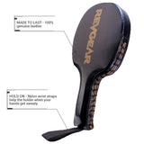 Revgear Leather Striking Paddles - Joint-Friendly Precision Training (Pair)