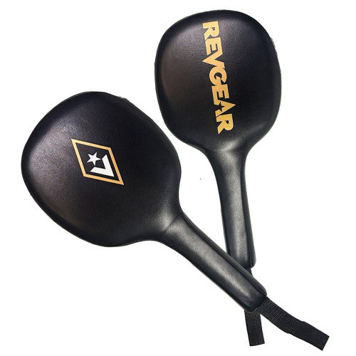 Revgear Leather Striking Paddles - Joint-Friendly Precision Training (Pair)