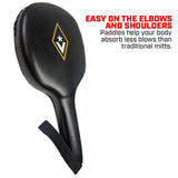 Revgear Leather Striking Paddles - Joint-Friendly Precision Training (Pair)